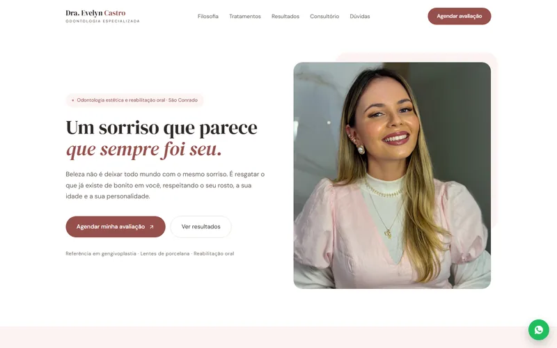 Dra. Evelyn Castro · odontologia estética