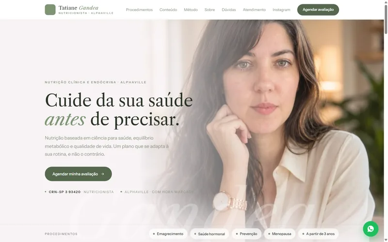 Tatiane Gandea · nutrição clínica